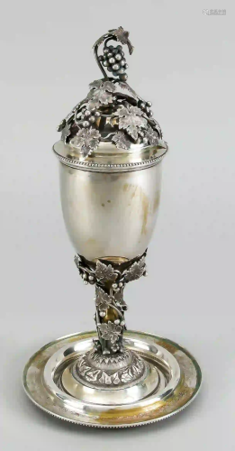 Lidded goblet with saucer, c. 1900