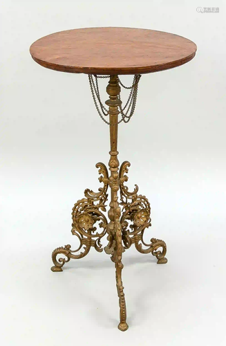 Bistro table, late 19th c., cast ir