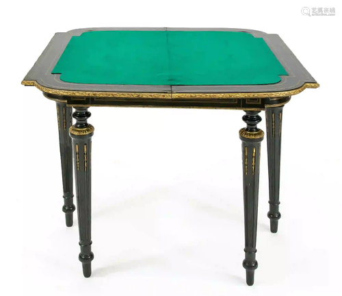 Console/game table circa 1880, wood