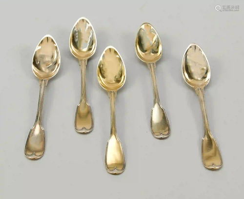 Five coffee spoons, France, early