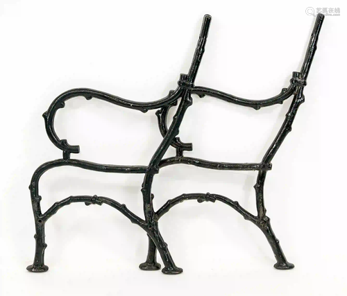 Frame for a park bench, late 19th c