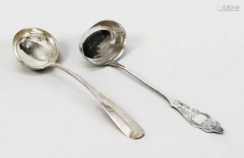 Soup ladle, France, c. 1900, silve