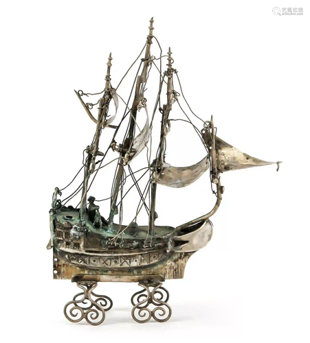 Miniature sailing ship, 20th c., si