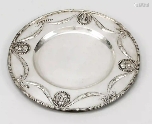 Plate, 19th century, MZ, silver ha