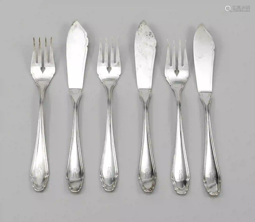 Fish cutlery for 18 persons, Germa