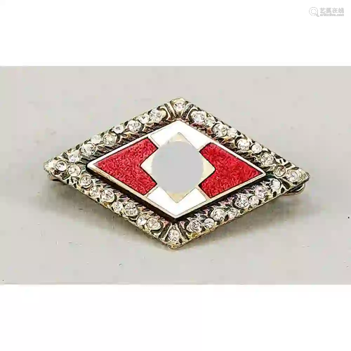 Badge HJ, 3rd Reich, gold, enamel,