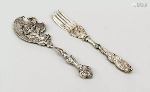 Two pieces of serving set. around