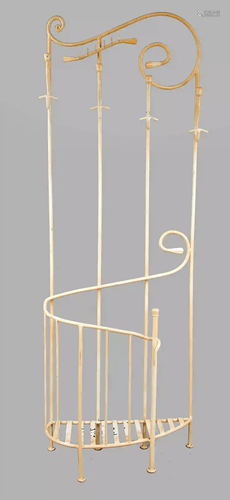 Coat rack, probably 1920s, iron, pa