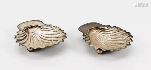 Pair of scallop shells, 20th c., s