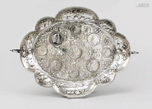 Coin bowl, German, c. 1900, silver