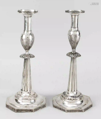Pair of candlesticks, early 19th c.