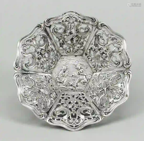 Round openwork bowl, 20th century,