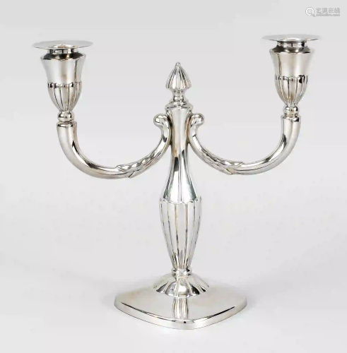 Two-flame candelabrum, German, 20th
