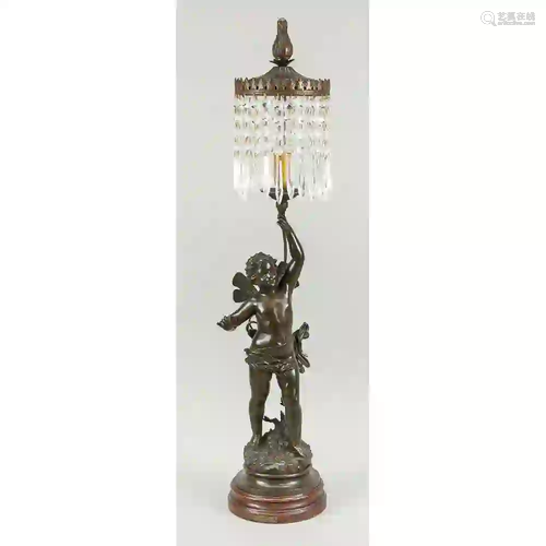 Lamp with putto, France, late 19th