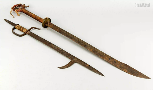 2 old blank weapons, 18th/19th c.,