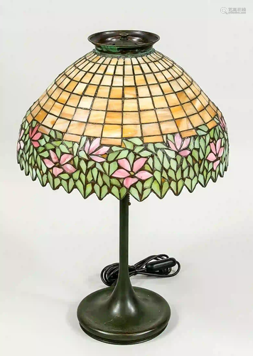 Tiffany style lamp, mid-20th c. Rou