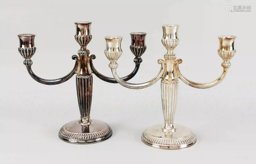 Pair of three-flame candelabra, Ger