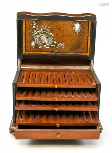 Humidor, late 19th century, curved