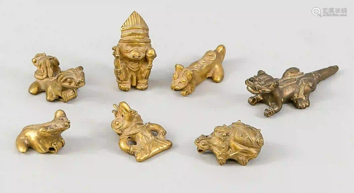 7 (Pre-) Colombian animal amulets (