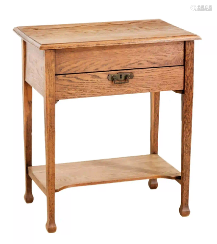 Handmade sewing table around 1900,