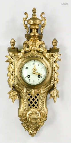 small cartel clock, brass, 2nd half