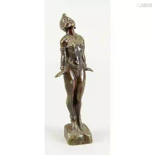 Exotic dancer, small bronze statuet