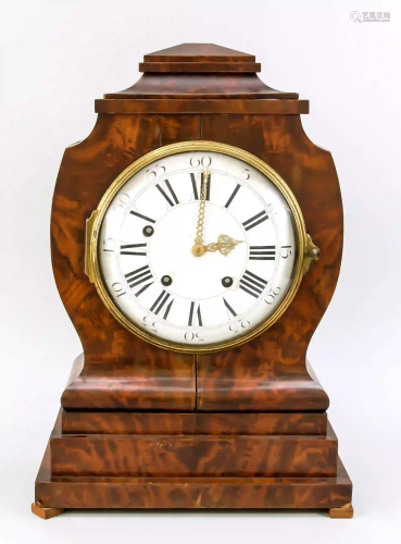 Biedermeier table clock with 1/4 ho