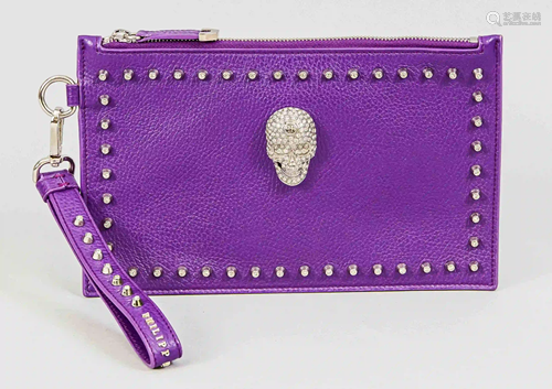 Philipp Plein clutch, purple. With