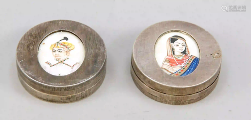 Pair of lidded boxes, India, 20th c