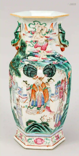 Famille Rose vase with Wu Shuang Pu