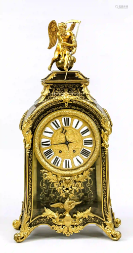 large Boulle clock, in the case bac