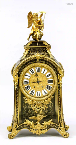 large Boulle clock, in the case bac