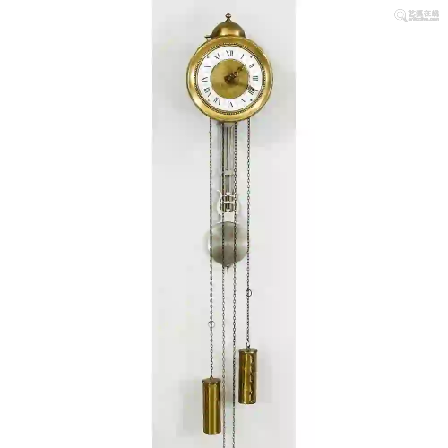 small wall clock, with rusty pendul