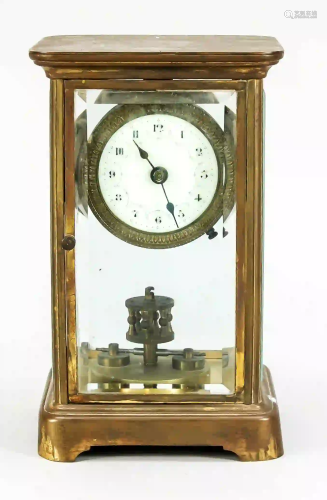 Glass pendulum year clock, end of 1