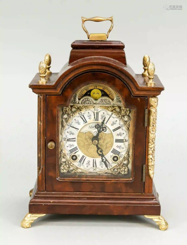 Table clock, 20th c., marked Warmin