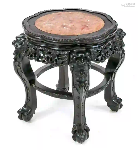 Asian side table around 1920, tropi