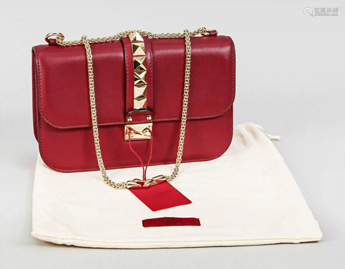 Handbag by Valentino, wine red with