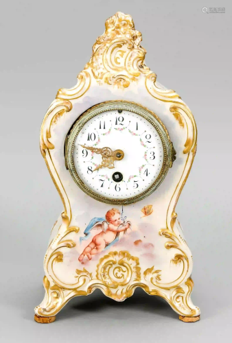 Porcelain clock France 2.h. 19th c.