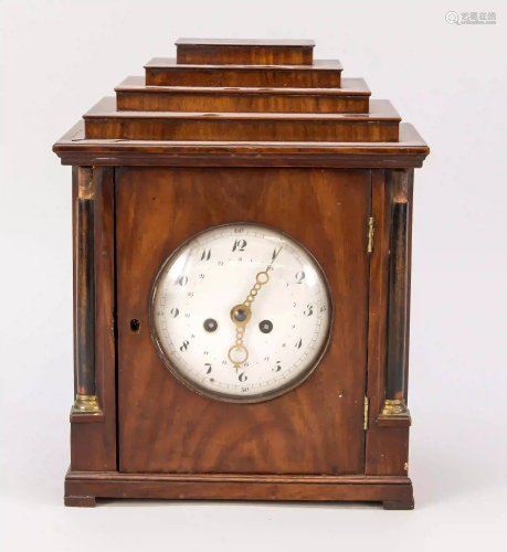 Wooden table clock, 1st half 19th c