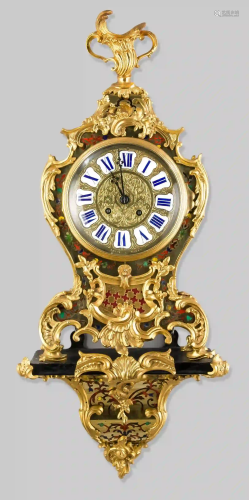 Boulle clock, polychrome, marked Le