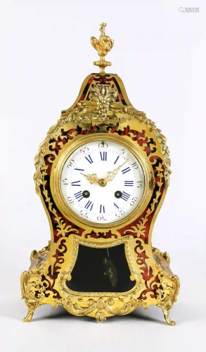 Boulle clock, 2nd half 19th c., red