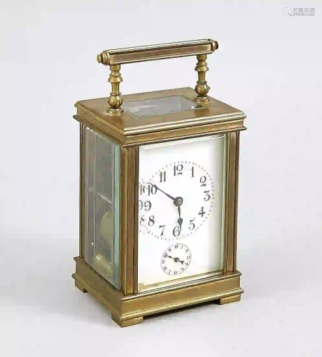 Travel alarm clock made of brass ar