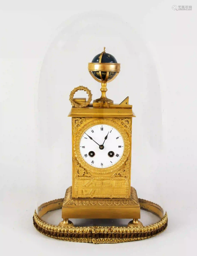 Empire pendulum, bronze, gilt as we