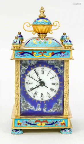 CloisonnÃ© clock with white enamel d