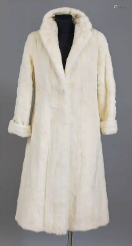 Ladies mink coat, white. On a label