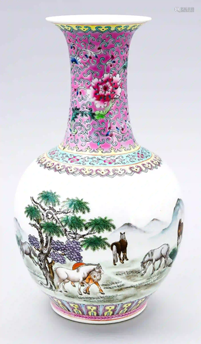 Famille Rose vase, China, Republic