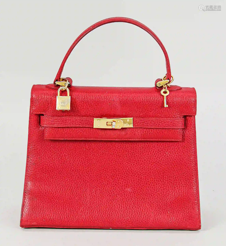 Cosci Kelly style handbag in red, g