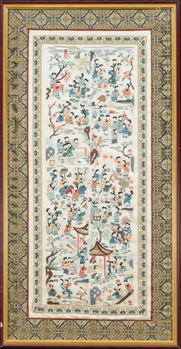 Silk embroidery, China, 19th centur