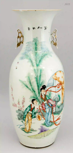 Famille rose bottom vase, China, la