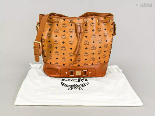 MCM Bucket Bag, light brown leather